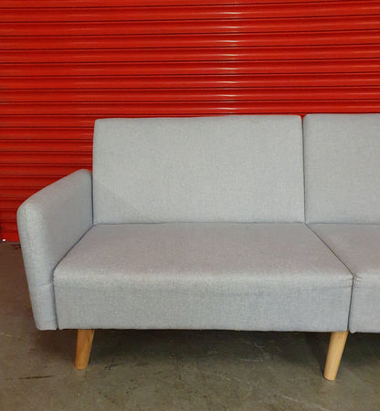 Grey Modern Click-Clack 2 Seater Sofa Bed - 103727