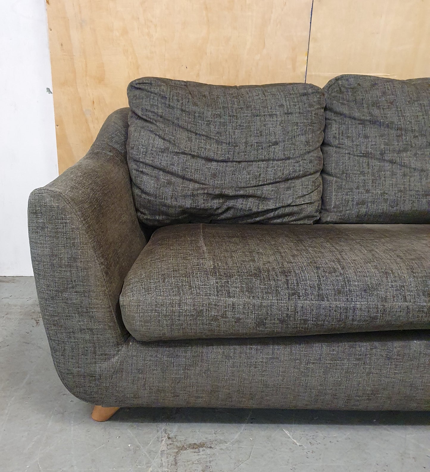 G-PLAN Dark Grey 3 Seater Sofa with Removable Back Cushions - 310126-01