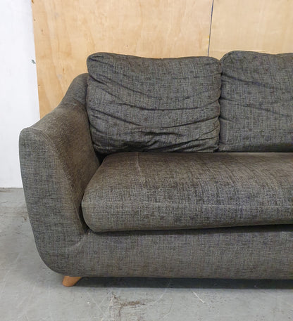 G-PLAN Dark Grey 3 Seater Sofa with Removable Back Cushions - 310126-01