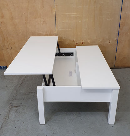 IKEA TRULSTORP Large White Wood Coffee Table with Open Top Section - 104268