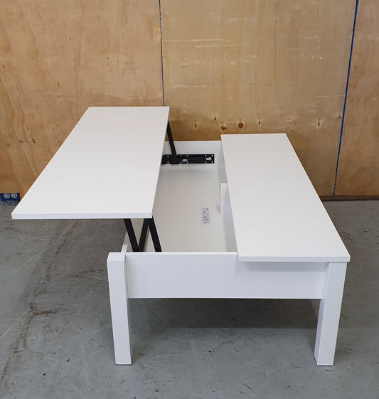 IKEA TRULSTORP Large White Wood Coffee Table with Open Top Section - 104268