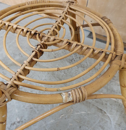 2 Tier Round Rattan Coffee Table - 104187