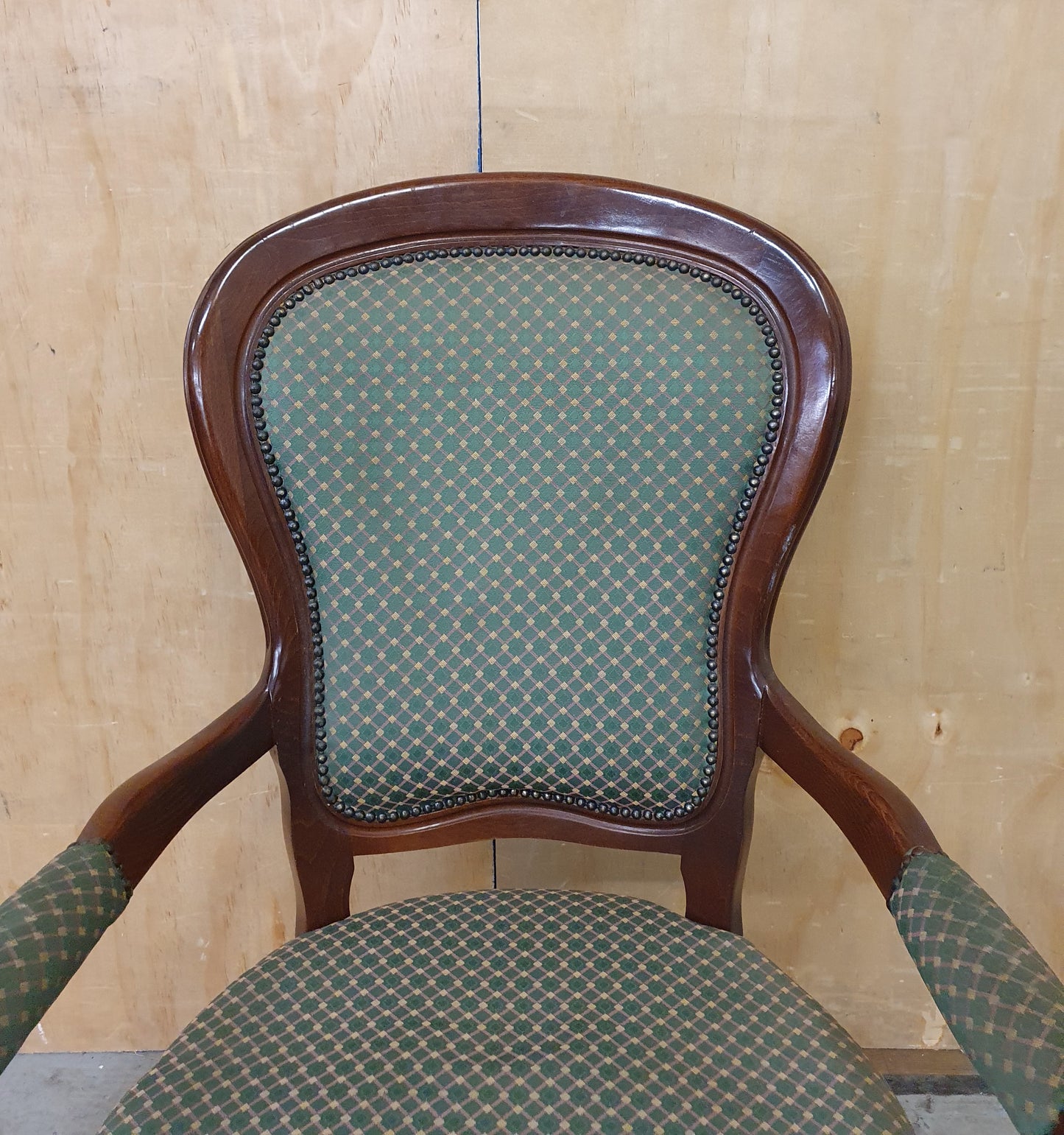 Vintage Mahogany Frame Accent Armchair - 104898