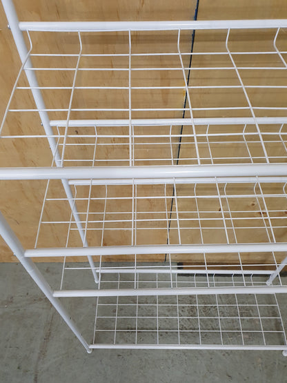 White Metal Tall Shoe Storage - 103718