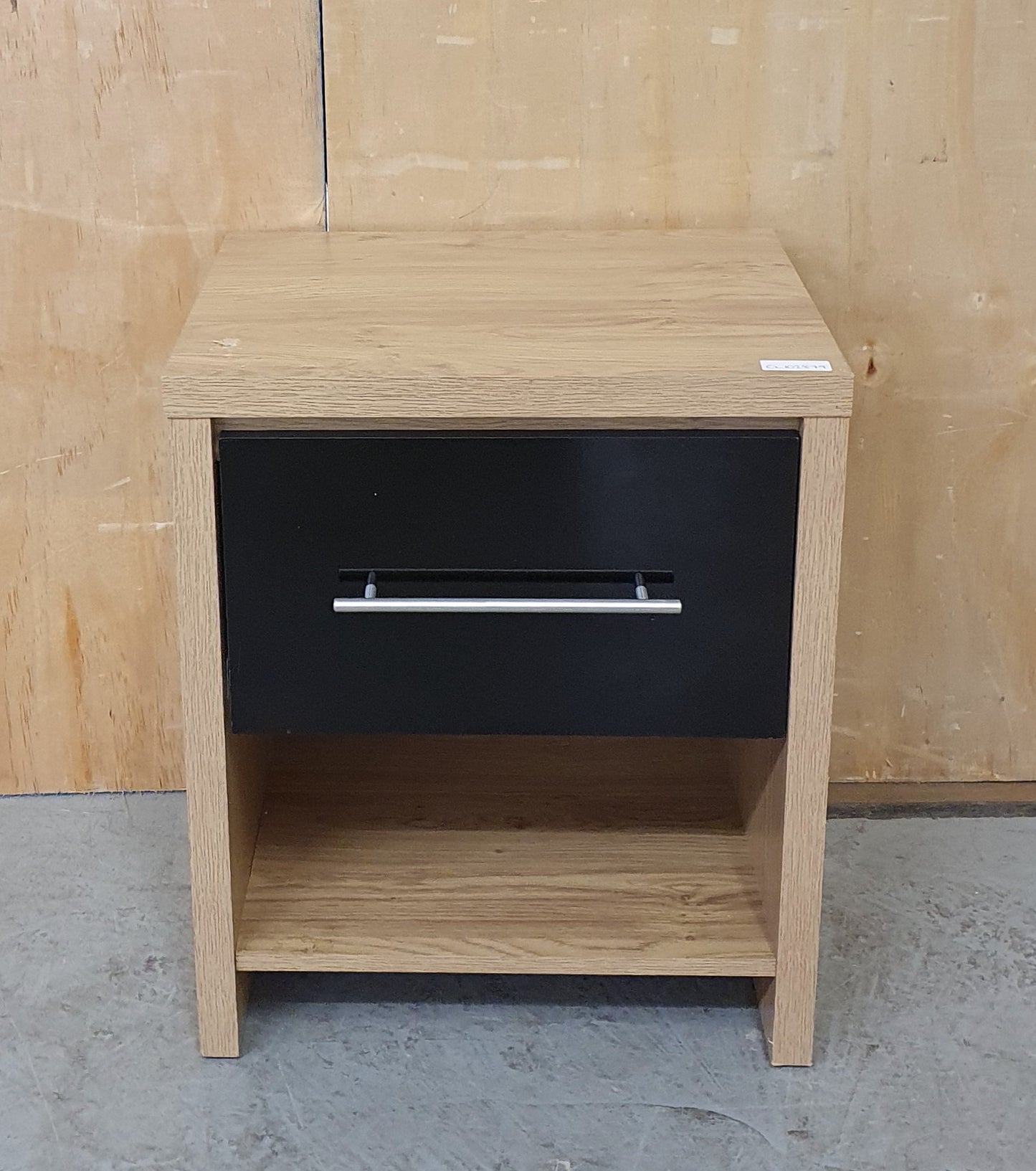 Single Black Drawer Wooden Bedside Cabinet with Storage Space - EL102879