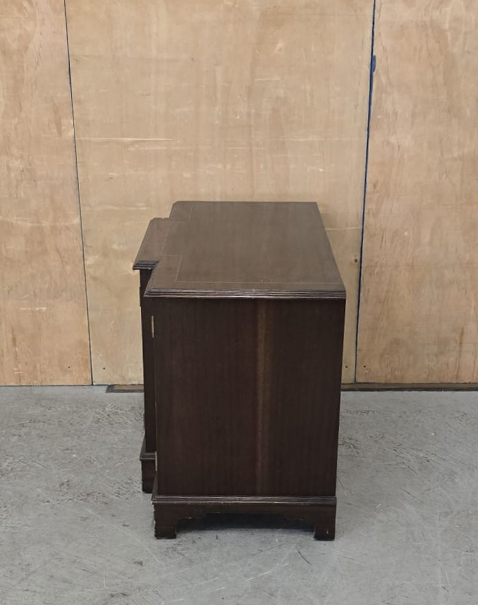 Vintage Mahogany Cabinet with 3 Doors and Open Top - 140925-04