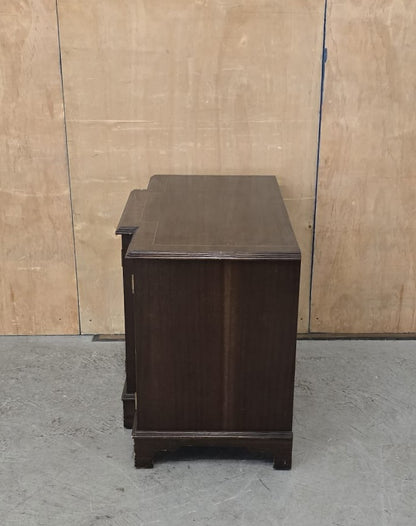 Vintage Mahogany Cabinet with 3 Doors and Open Top - 140925-04