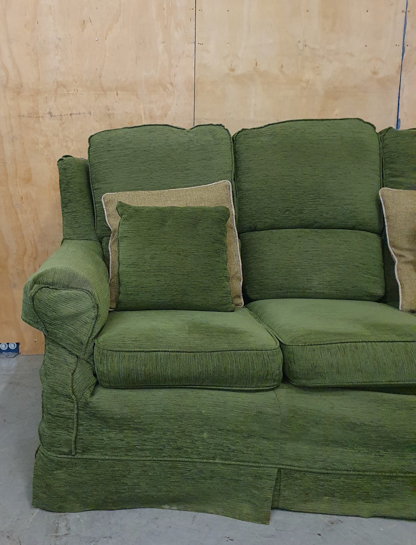Green Fabric 2 Seater Sofa - 104896