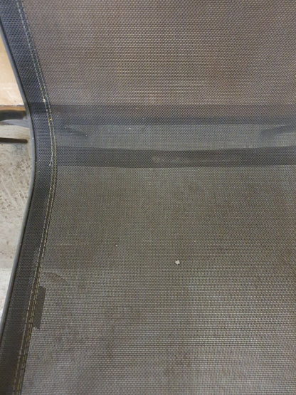 2 Matching Dark Grey Mesh Stackable Garden Chairs with Metal Frame - EL104446 / EL104447