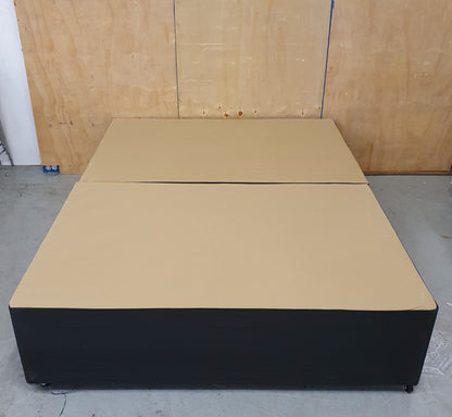 Black Double Divan Bedbase with 2 Drawers - 231124-01