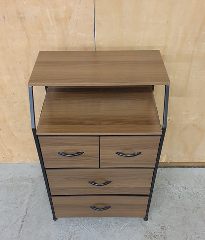 Small Storage Unit with 4 Canvas Lined Removable Drawers - 104779
