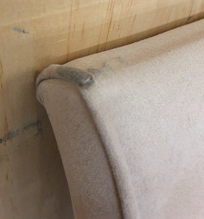 Light Brown Suede Double Headboard - 104876