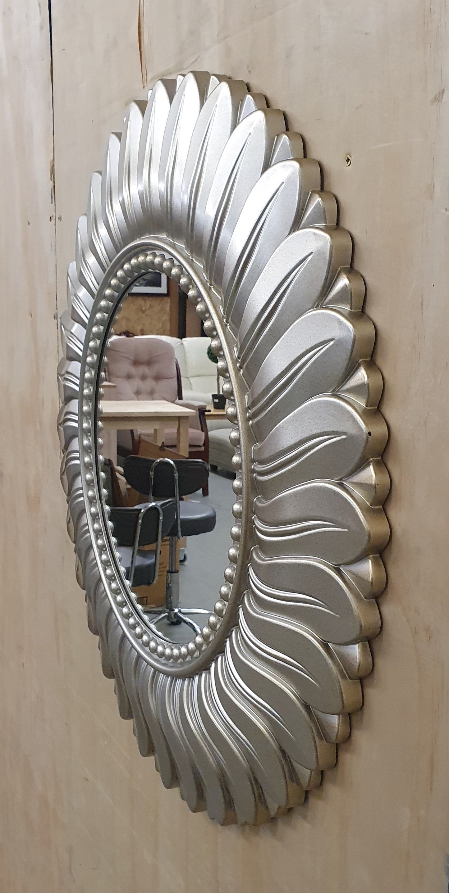 DUNELM Silver Flower Mirror - EL104519