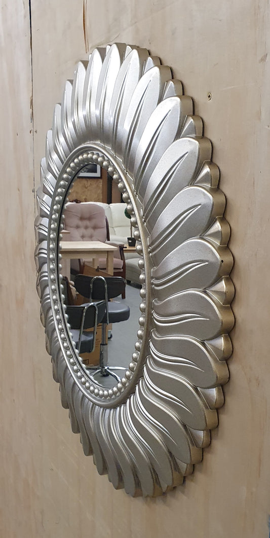 DUNELM Silver Flower Mirror - EL104519