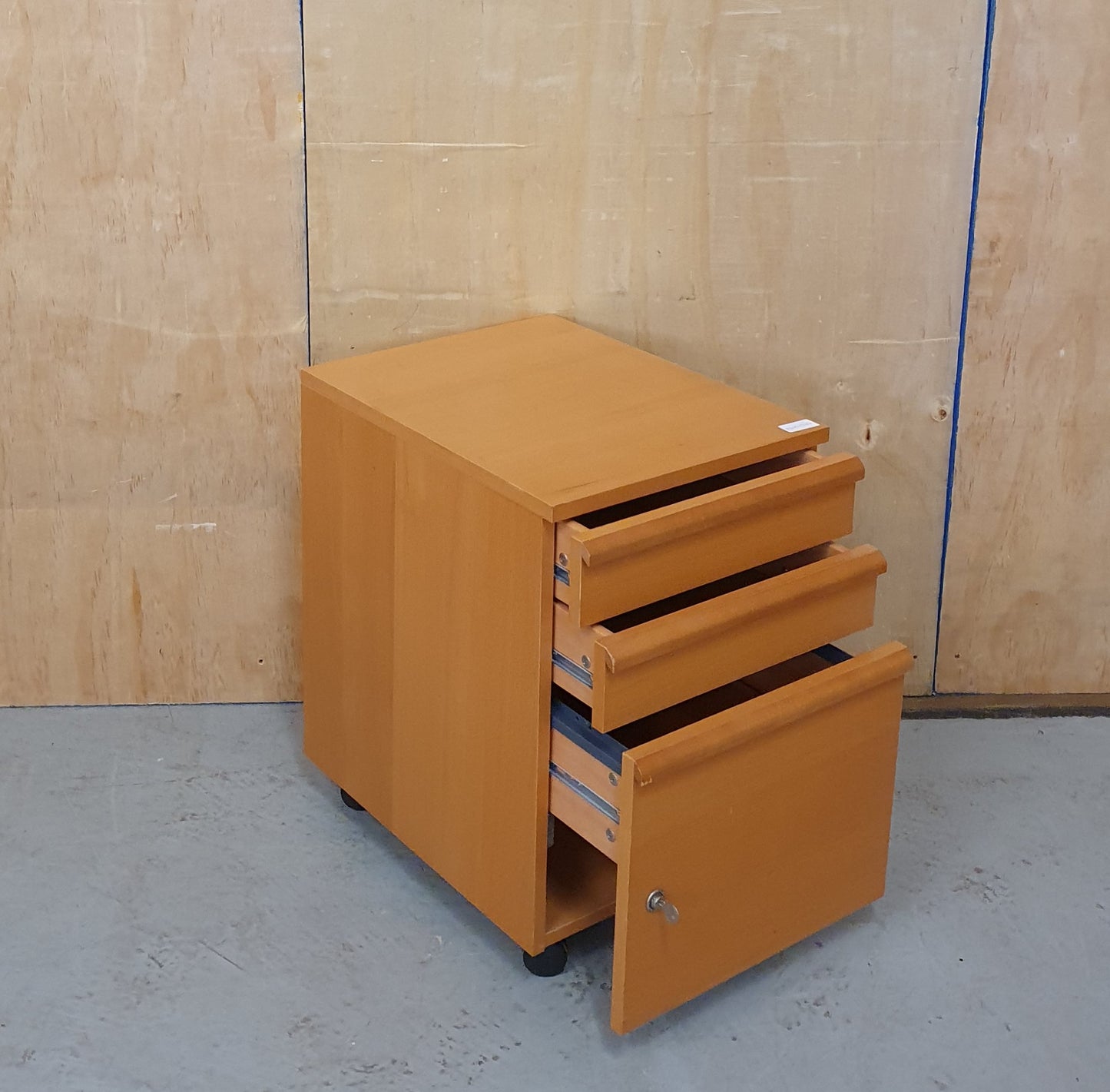 3 Drawer Wooden Lockable Filing Cabinet - EL101947