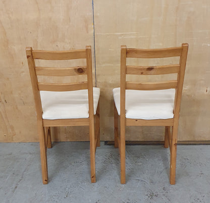 IKEA Matching Pair of Wooden Dining Chairs - EL103877 / EL103878