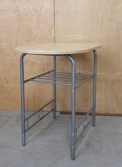 Small Kitchen Table with Chrome Frame and Shelf - EL103051