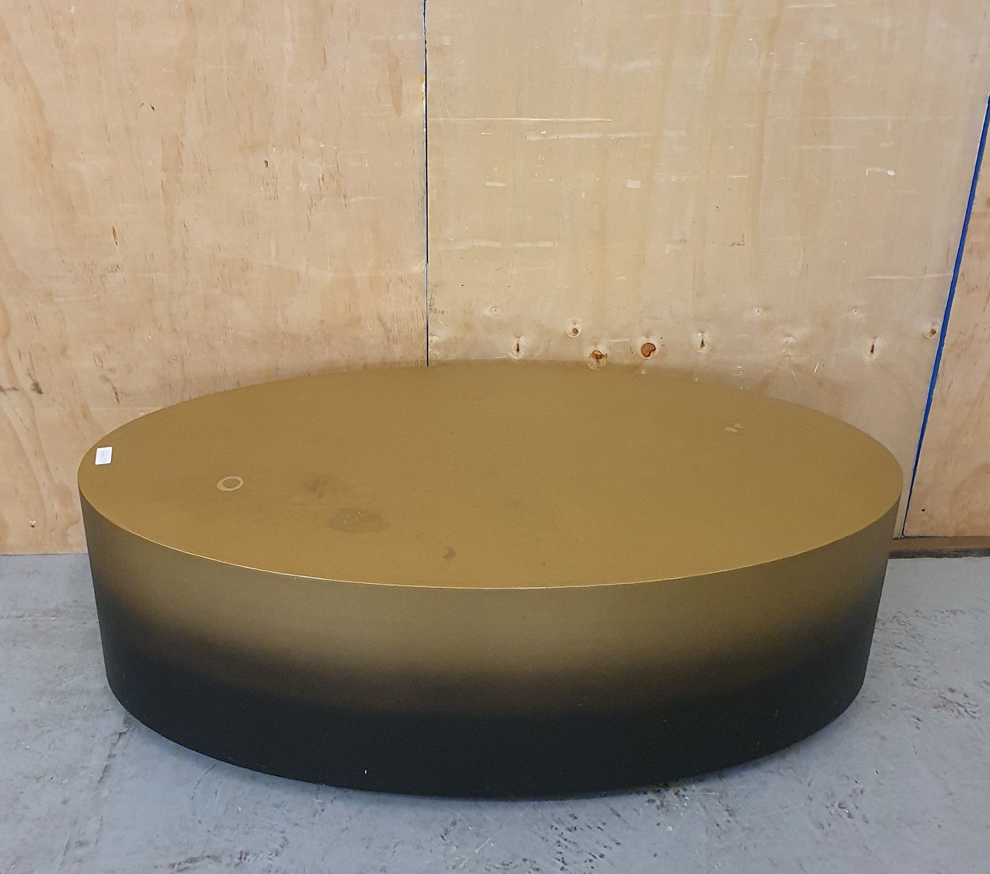 Black and Gold Large Metal Oval Coffee Table - 102959