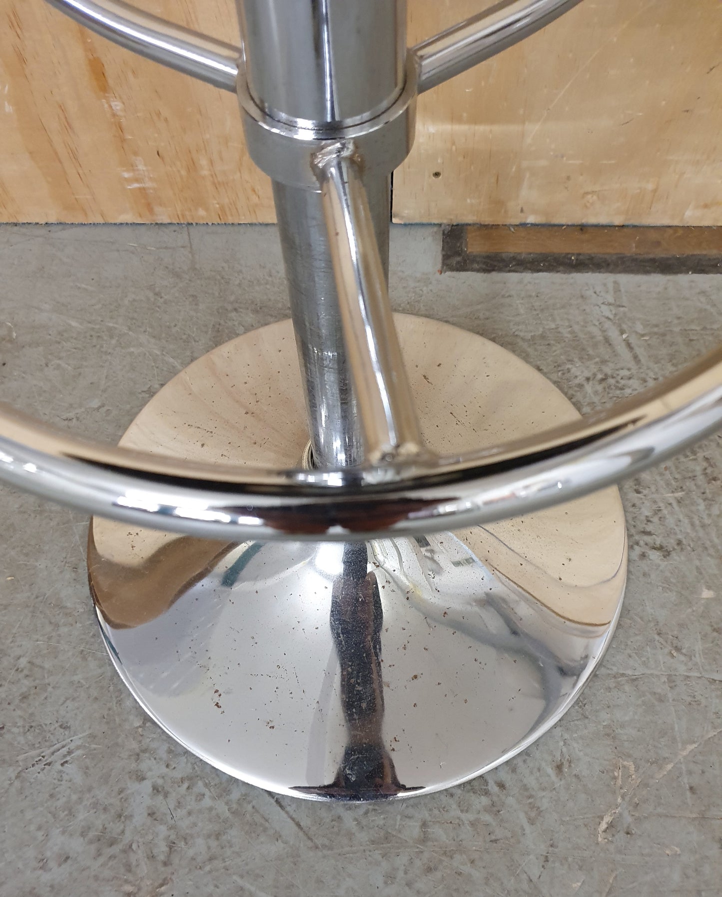 Single Black Faux Leather Height Adjustable Bar Stool with Chrome Base - EL104577