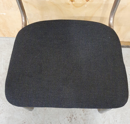 Black Fabric Chair with Chrome Frame - EL103048