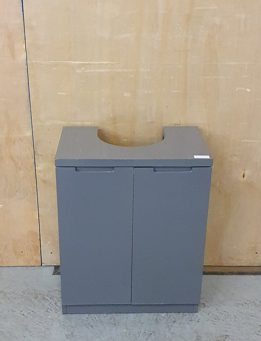 Grey Small Under Sink Cabinet with 2 Doors and 1 Interior Shelf - EL102652