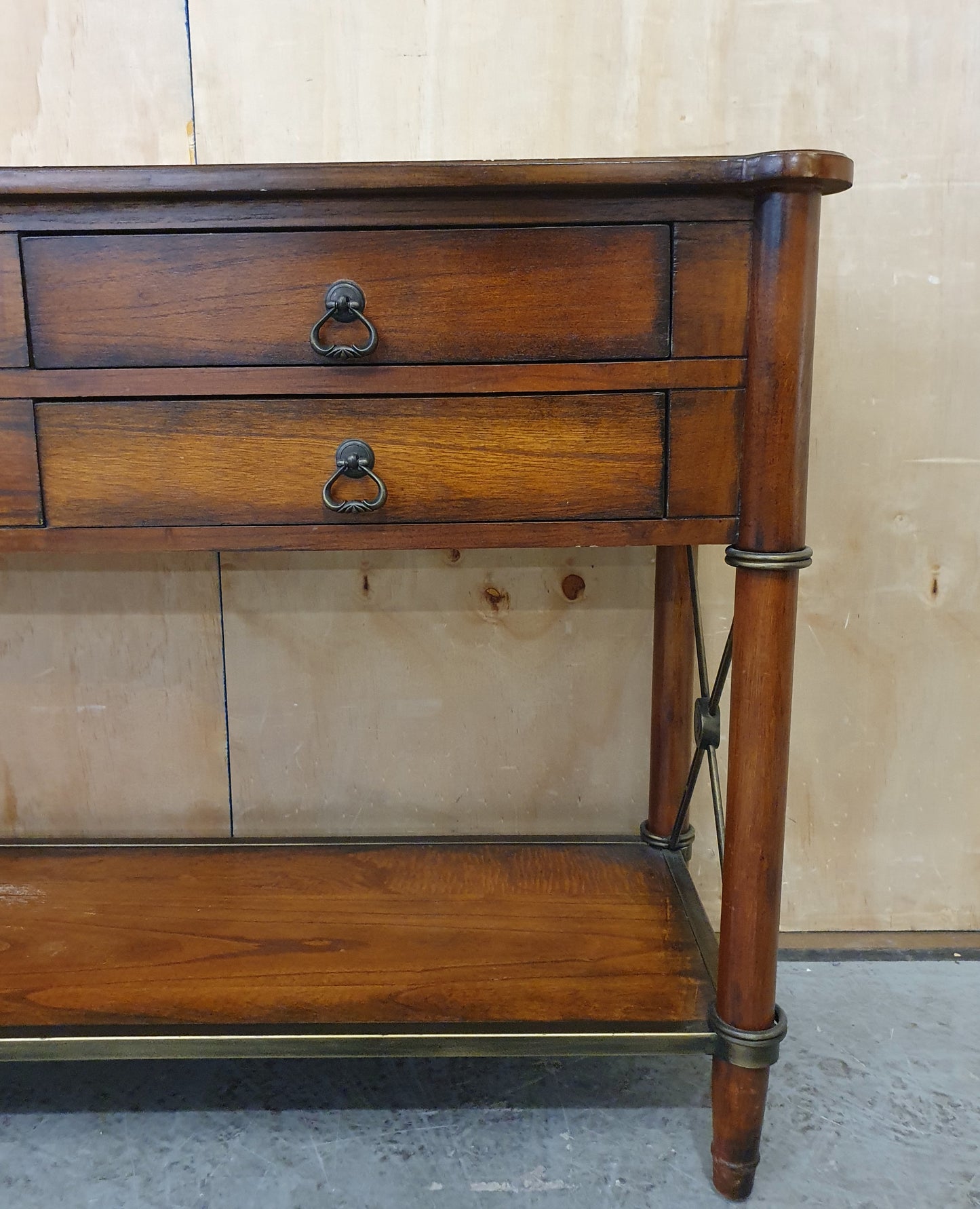 2 Tier Solid Wood Sideboard with 4 Drawers - 104767
