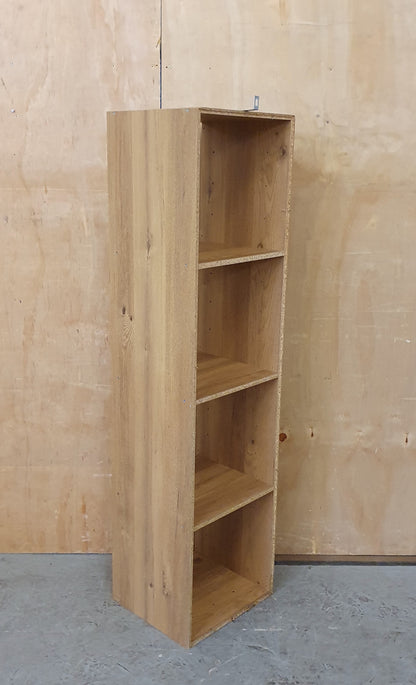 Tall 3 Shelf Wall Mountable Wood Bookcase - EL104478