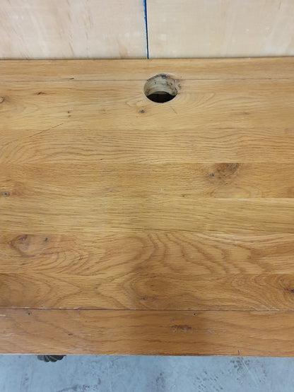 Large Pine Cabinet with 4 Top Drawers and 2 Doors with Shell Handles - EL103488