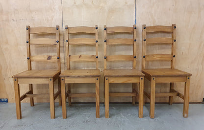 4 Matching Wood Dining Chairs - EL104513 / EL104514 / EL104515 / EL104516