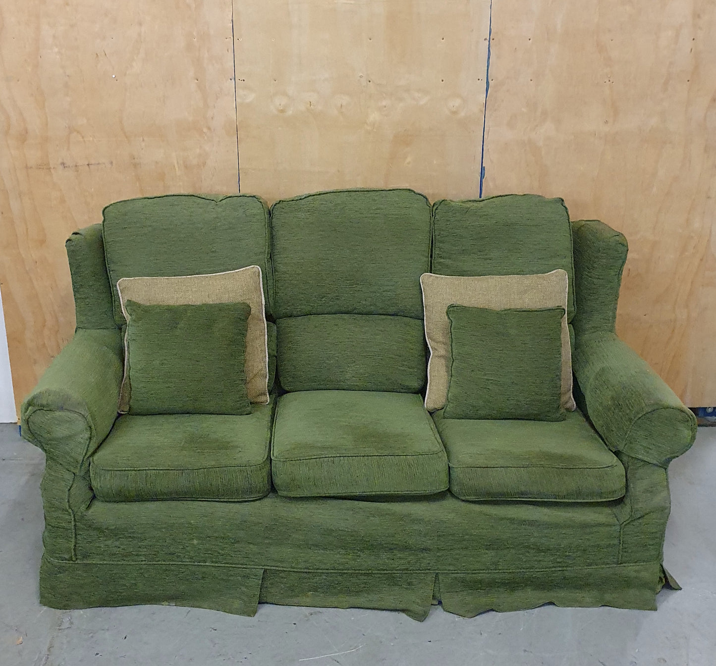 Green Fabric 2 Seater Sofa - 104896
