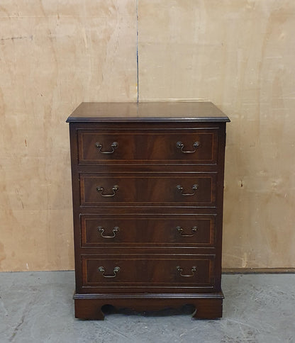 Small Mahogany Cabinet with 1 Door and Open Top Lid - 180925-01