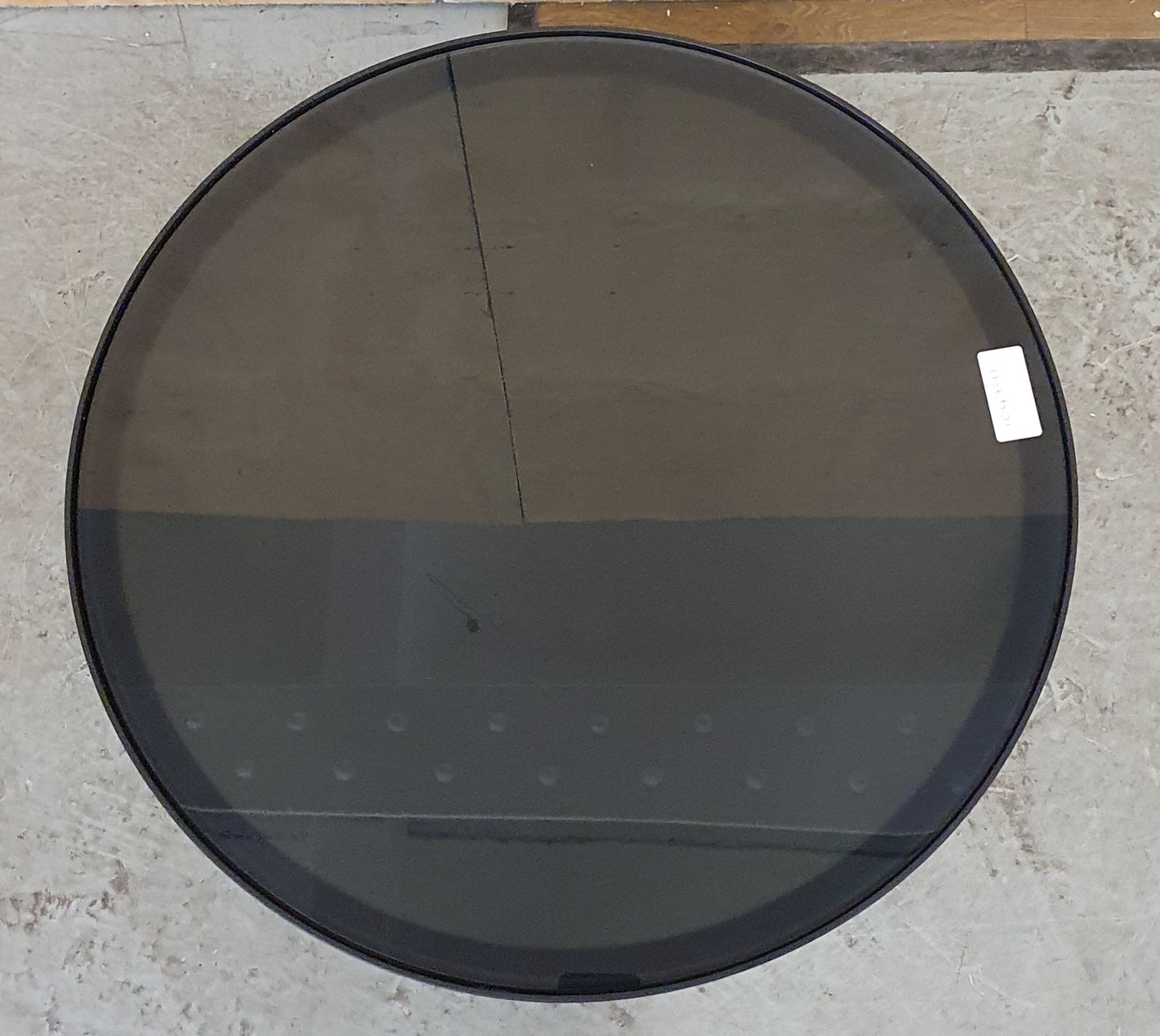 IKEA FROTORP Round 2 Tier Glass and Faux Marble Coffee Table - 104791