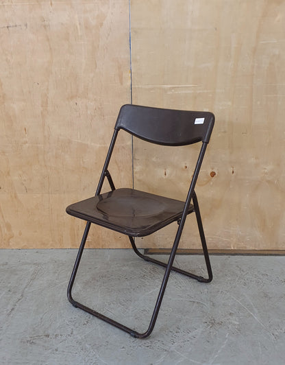Single Brown Metal Folding Chair - 010525-01