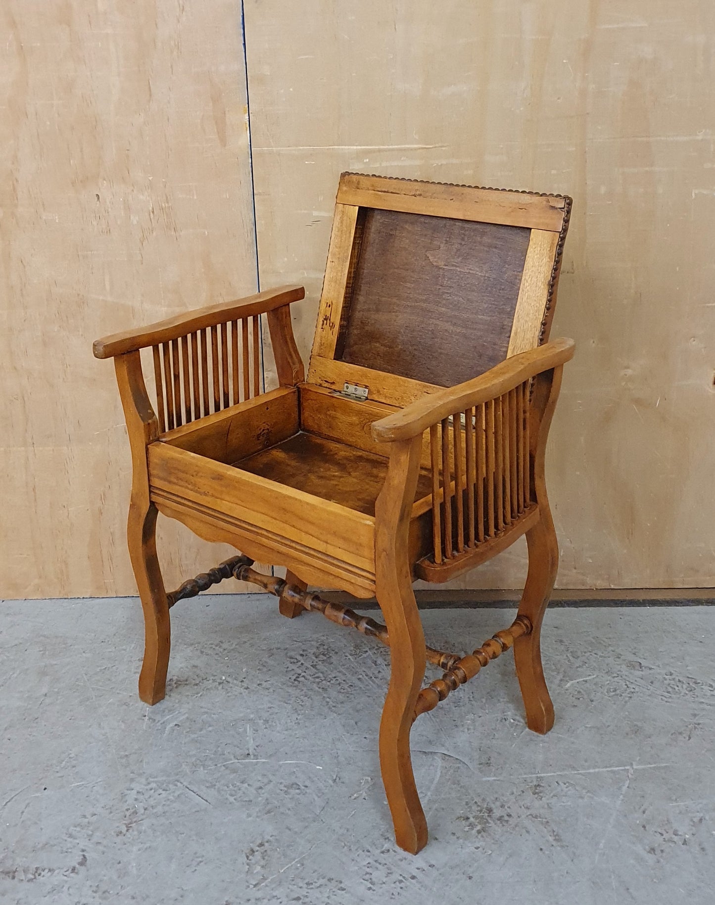 Vintage Piano Stool with Open Seat for Storage - EL104088