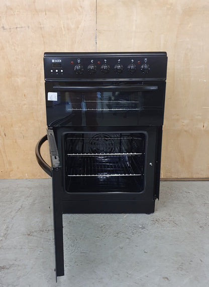 HADEN Black 60cm Ceramic Top Electric Cooker - 080825-01