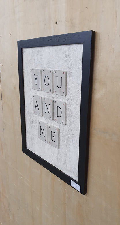 "You and Me" Design Art in Black Frame - EL102817