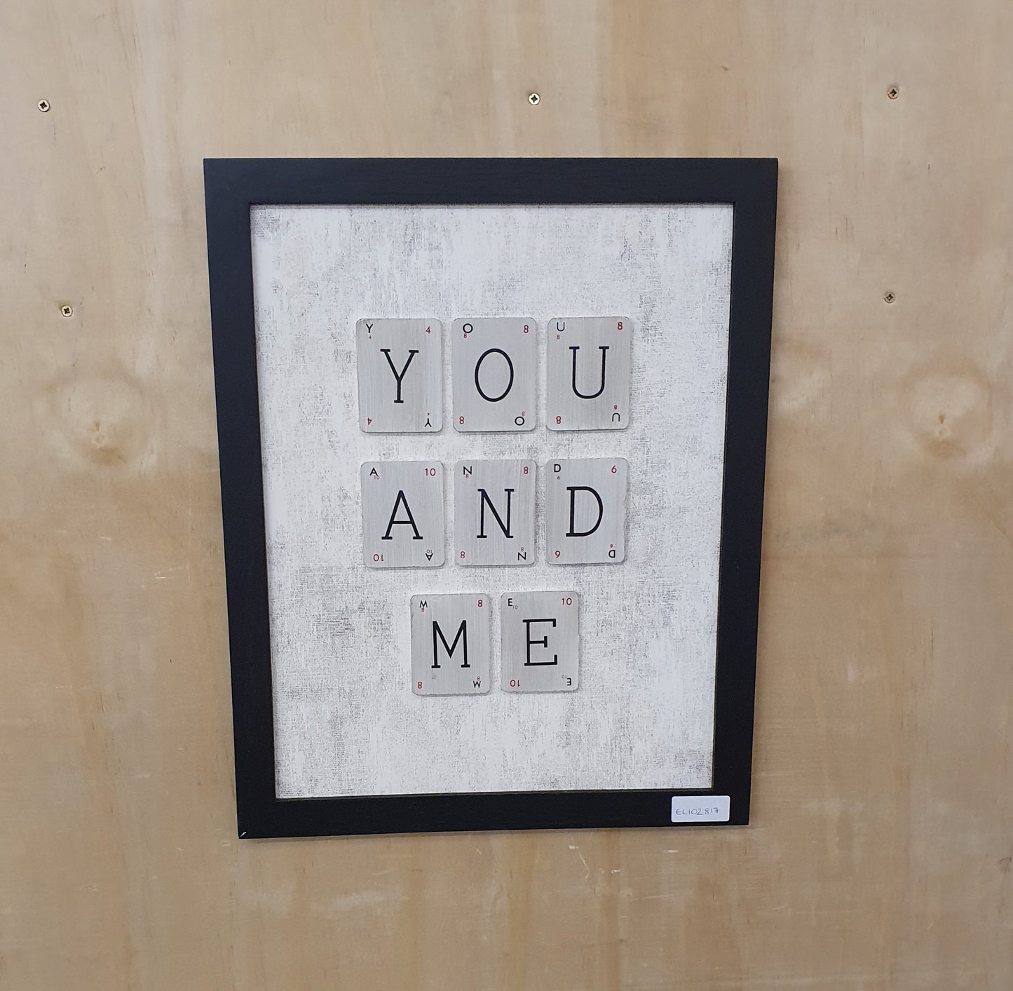 "You and Me" Design Art in Black Frame - EL102817