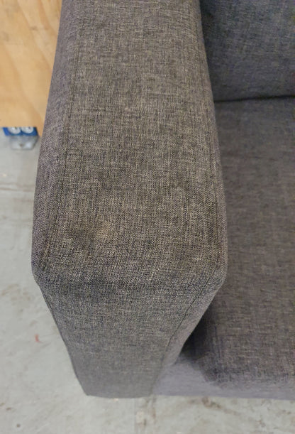 Grey 2 Seater Sofa with 3 Removable Back Cushions - 104856