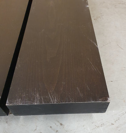 Low Dark Wood Plank Coffee Table - 104950