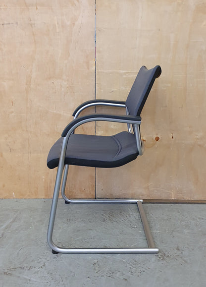 Grey Fabric Office Chair with Chrome Frame - 104342