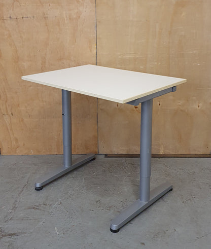Small White Desk with Chrome Legs - EL104918