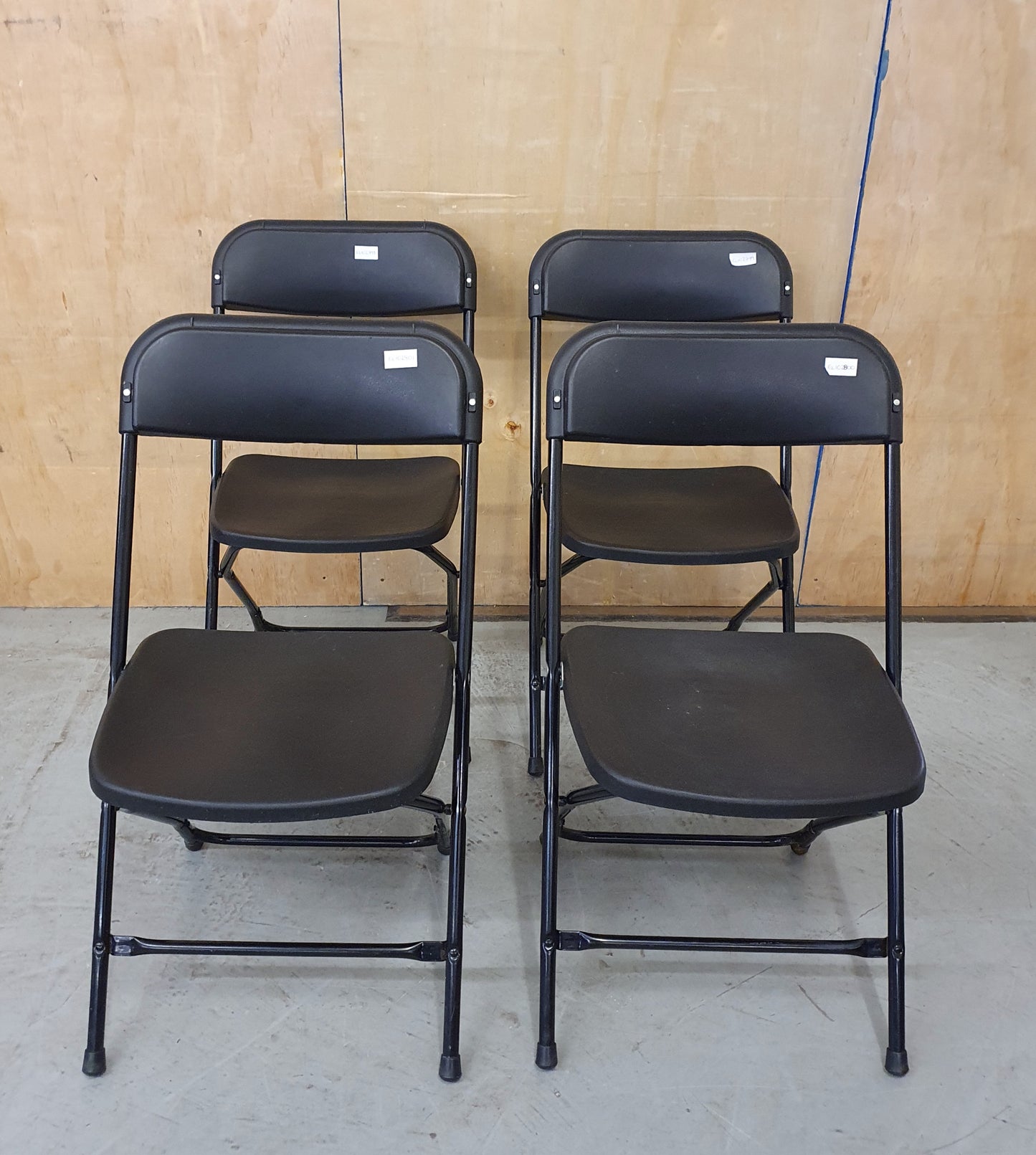 4 Matching Black Folding Chairs - EL102798 /EL102799 / EL102800 / EL102801