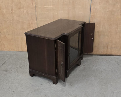 Vintage Mahogany Cabinet with 3 Doors and Open Top - 140925-04