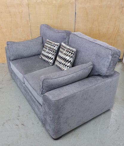 Grey Soft Fabric 2 Seater Sofa with Removable Cushions - 104040
