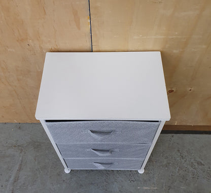 Small 3 Drawer Canvas Chest of Drawers - 104273
