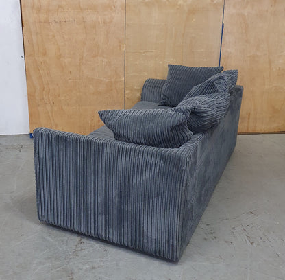 Grey Chunky Corduroy 2 Seater Sofa - 104857