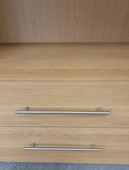 Large Tall Wood Bookcase with 2 Bottom Drawers - EL104912