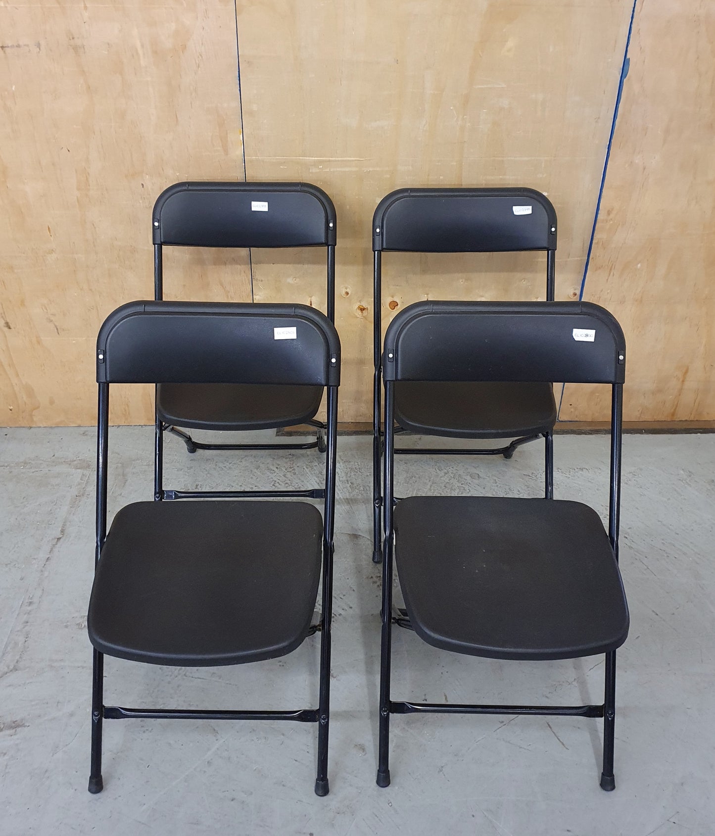 4 Matching Black Folding Chairs - EL102798 /EL102799 / EL102800 / EL102801