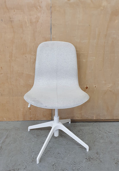IKEA LÅNGFJÄLL Off White Fabric Office Chair - 104344