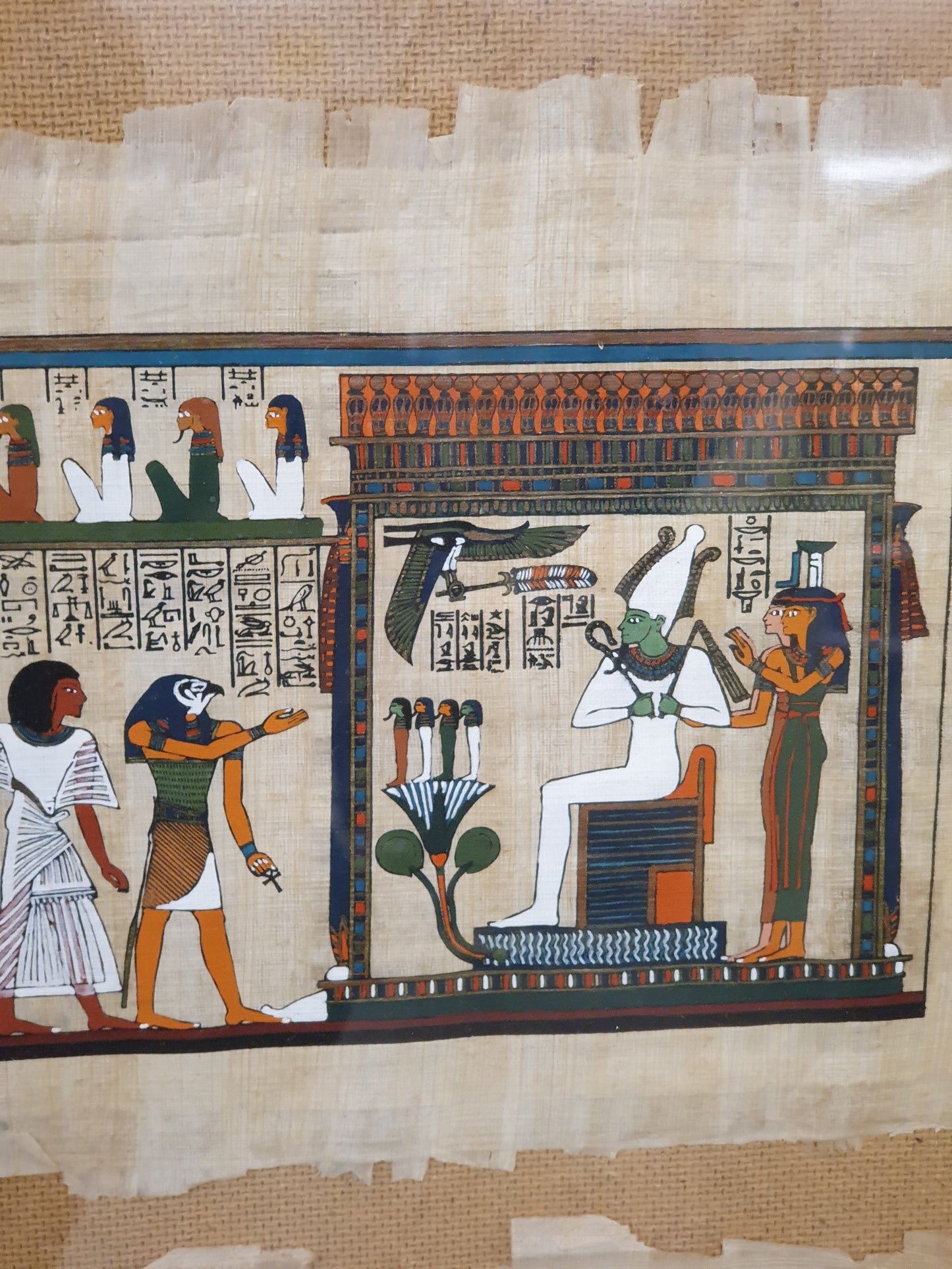 2 Egyptian Hieroglyphic Prints in Large Black Frame - BB170224-01